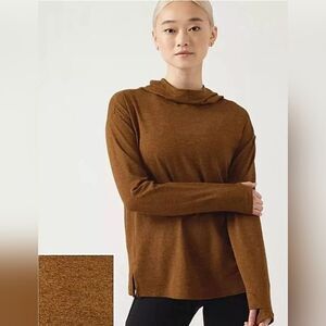 Athleta Uptempo II Hoodie Sweatshirt Mahogany Heather Plus Size 3X